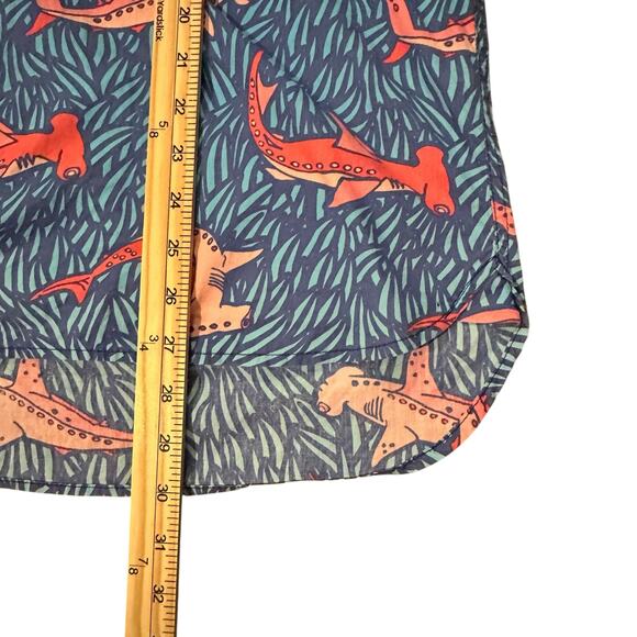 The Nutter Men’s Shark Print Pullover Shirt Size M, Made in USA Vacation Resort - Picture 5 of 6